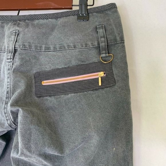 Gentle Fawn Womens Flare Jeans Gray Plaid Zipper 4 - Picture 4 of 7